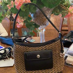 Brighton❤️EUC... extraordinary rattan bag..woven beautifully silver hardware..